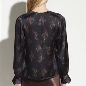 VINCE. Wisteria Mock Neck Blouse